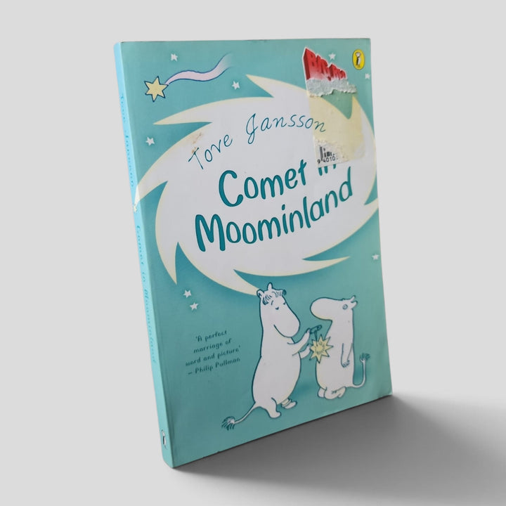 Front cover of Comet in Moominland by Tove Jansson — actual used copy.