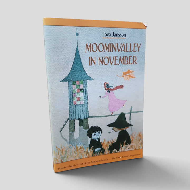 Front cover of Moominvalley in November by Tove Jansson — actual used copy.