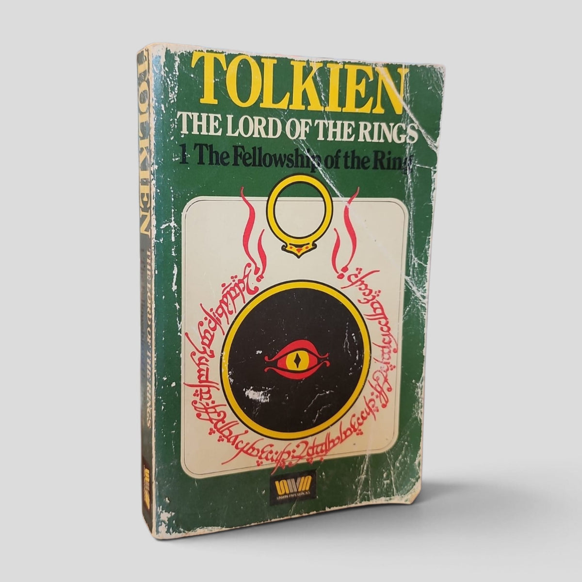 Front cover of the actual copy: The Fellowship of the Ring by J. R. R. Tolkien
