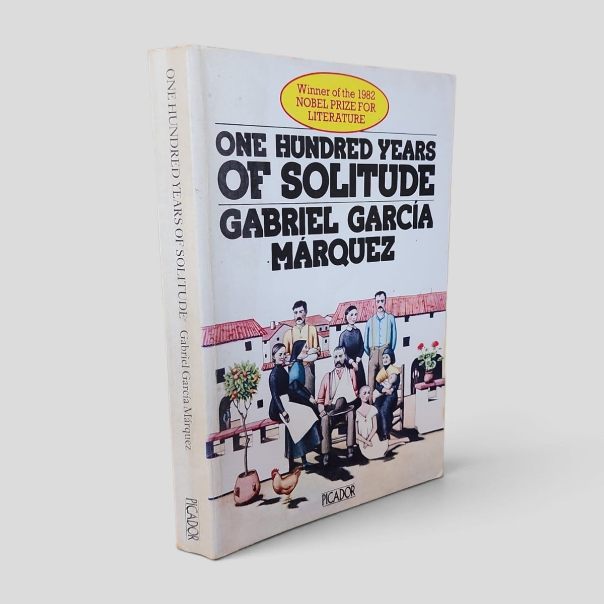 Front cover of the actual copy: One Hundred Years of Solitude by Gabriel García Márquez