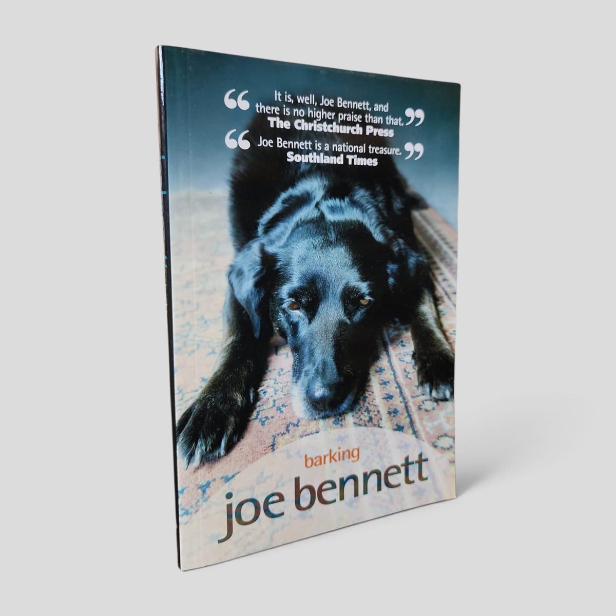 Front cover of Barking by Joe Bennett — actual used copy.