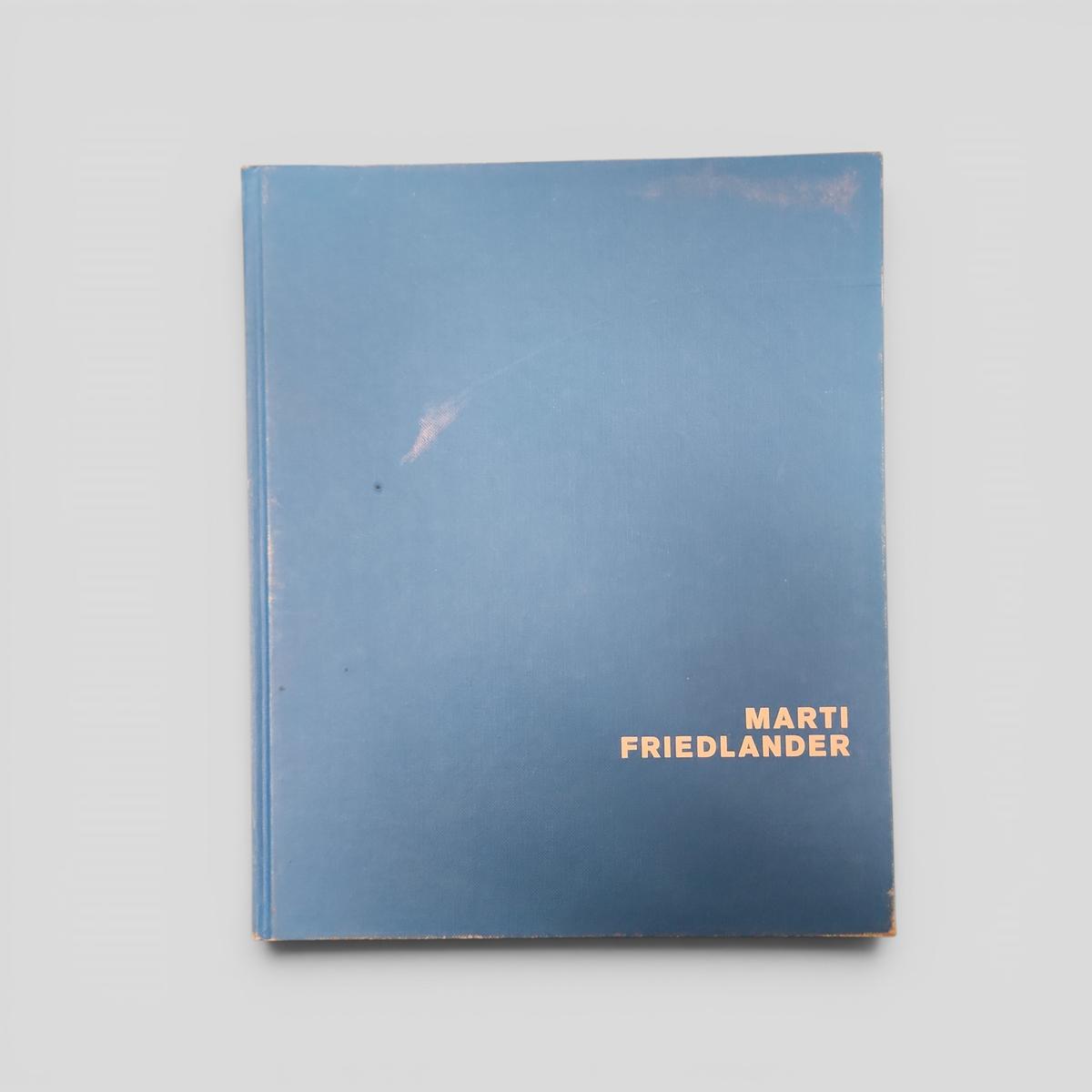 MARTI FRIEDLÄNDER by Marti Friedländer; Leonard Bell - book cover