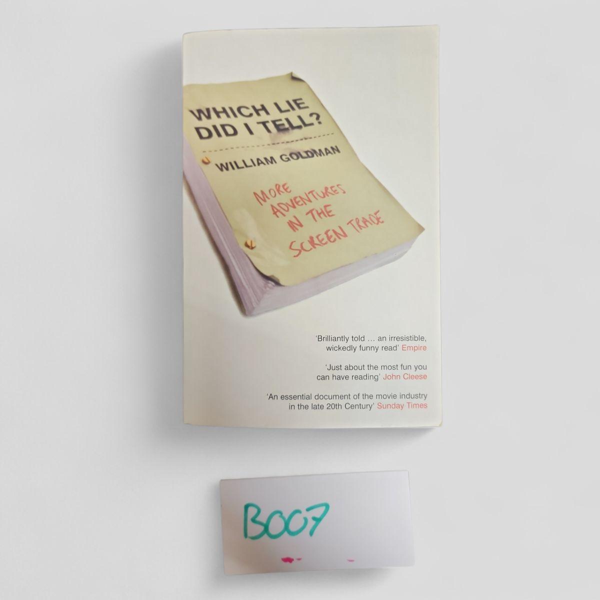 Which Lie Did I Tell? by William Goldman - book cover