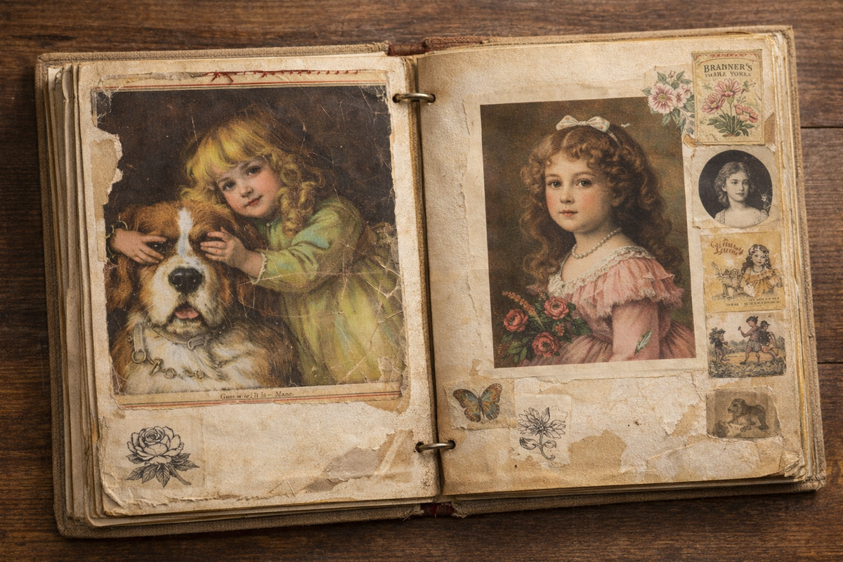 1902 Victorian Scrapbook – Printable Antique Ephemera Pages | Vintage Junk Journal Kit | Instant Digital Download