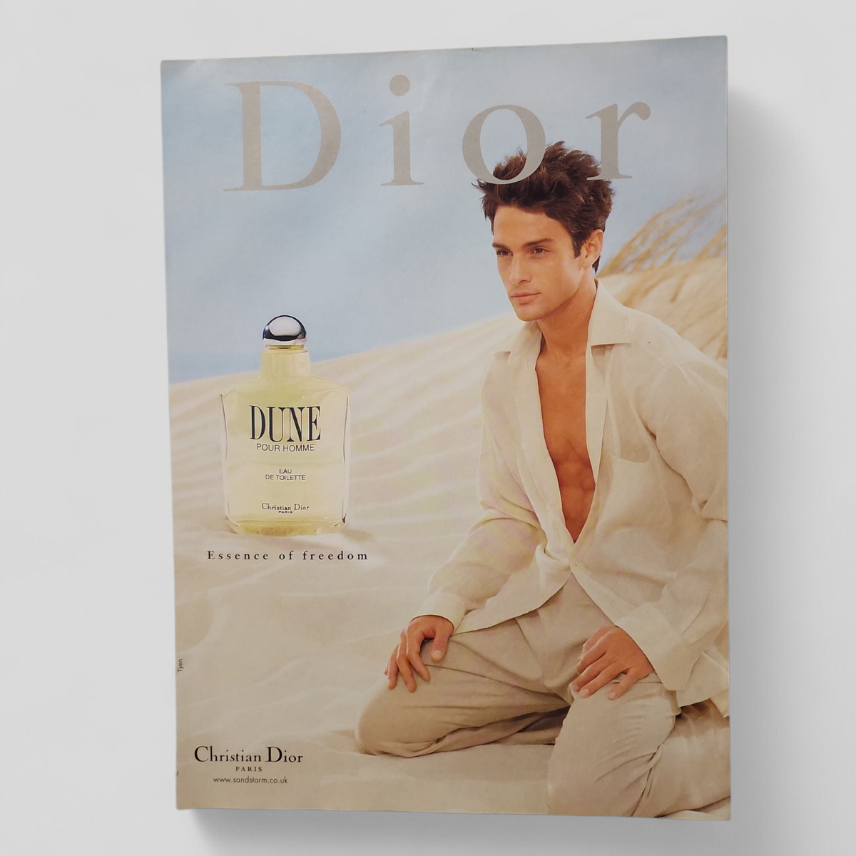 Christian Dior Dune Pour Homme Vintage Magazine Advertisement 1990s | Original Print Ephemera