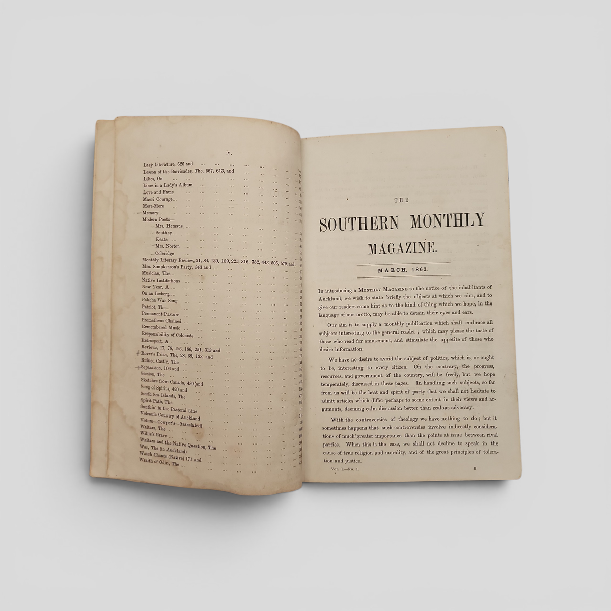 The Southern Monthly Magazine: Bound Volume, March–September 1863