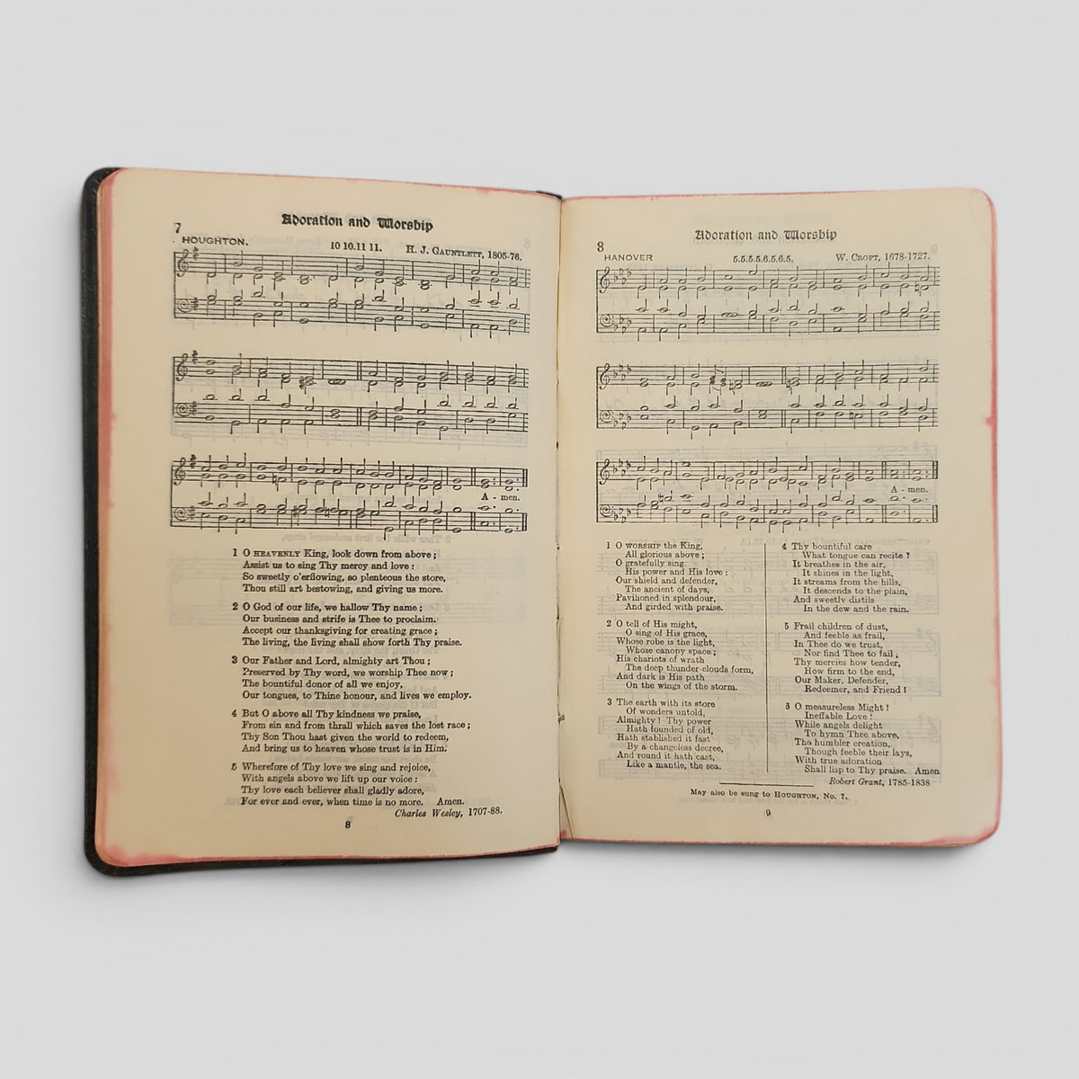 Methodist Leather Bound Vintage Hymn Book
