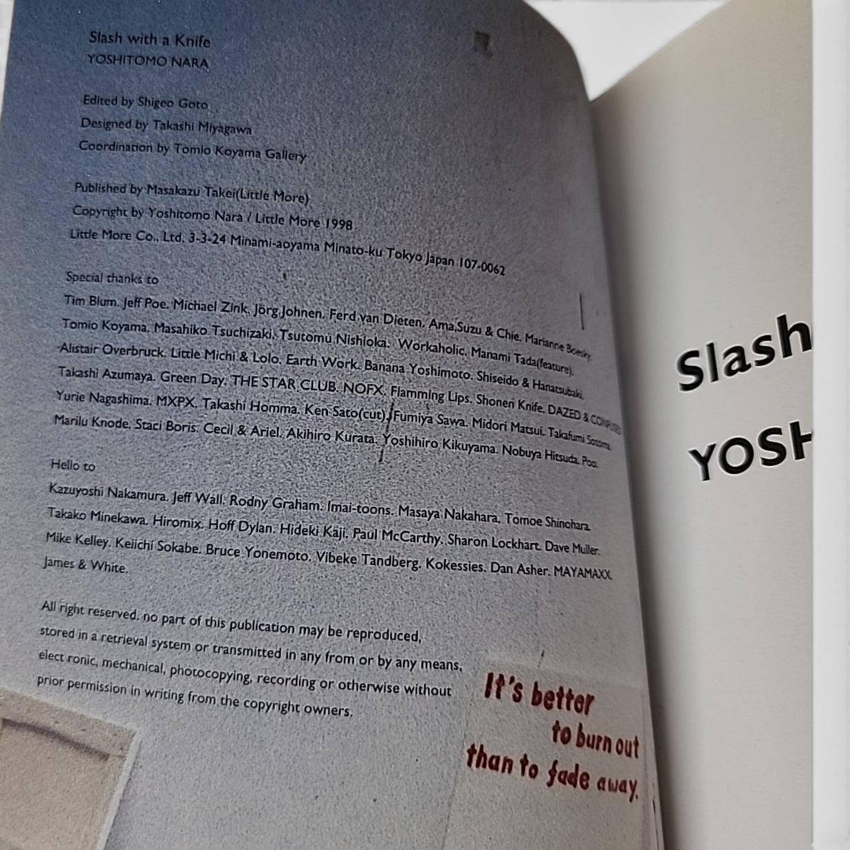Slash with a Knife by Yoshitomo Nara