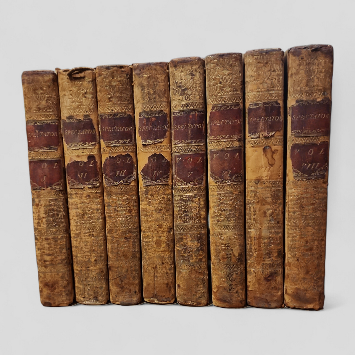 The Spectator (1775) – 8 Volume Set by Joseph Addison & Richard Steele