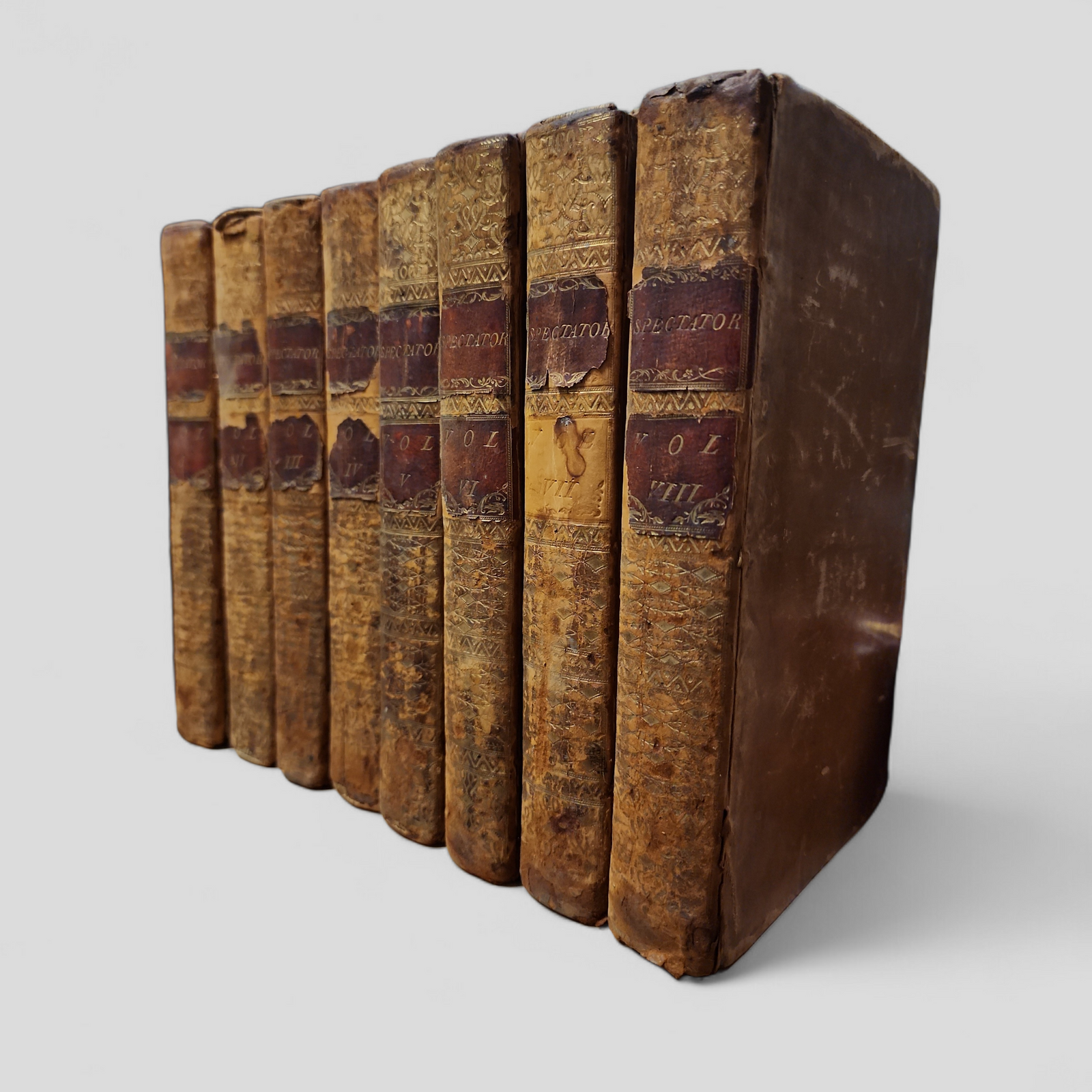 The Spectator (1775) – 8 Volume Set by Joseph Addison & Richard Steele