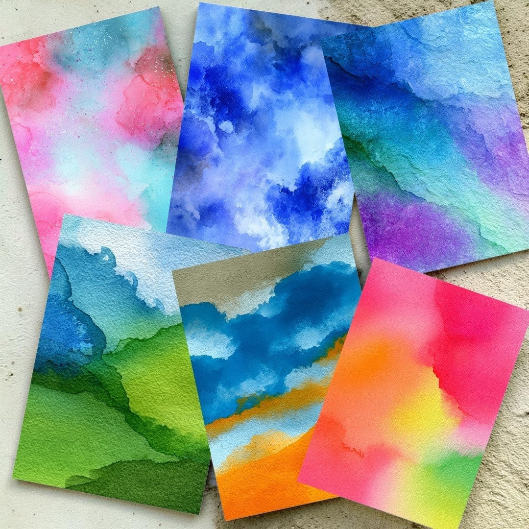 Watercolor Backgrounds Volume 01 - 12 Printable Digital Papers