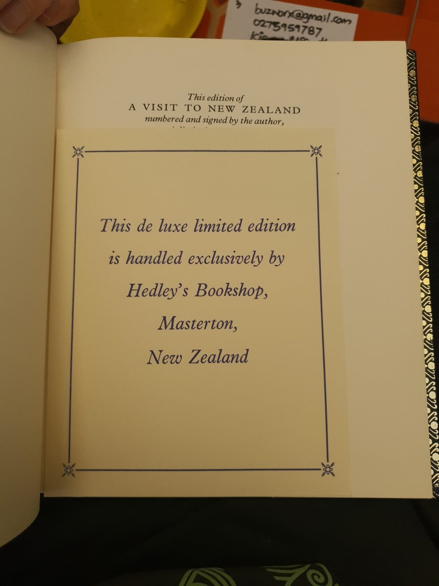 A Visit to New Zealand by J. B. Priestley Signed Limited Edition - Books Worth Keeping