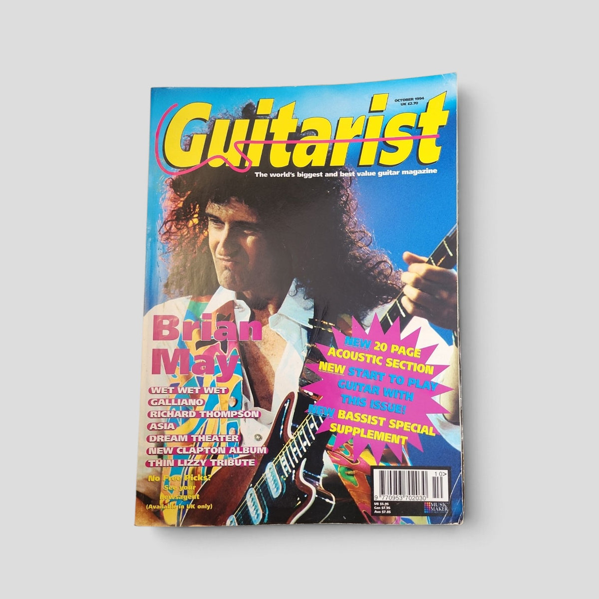 Guitarist Magazine — October 1994 — Brian May front cover