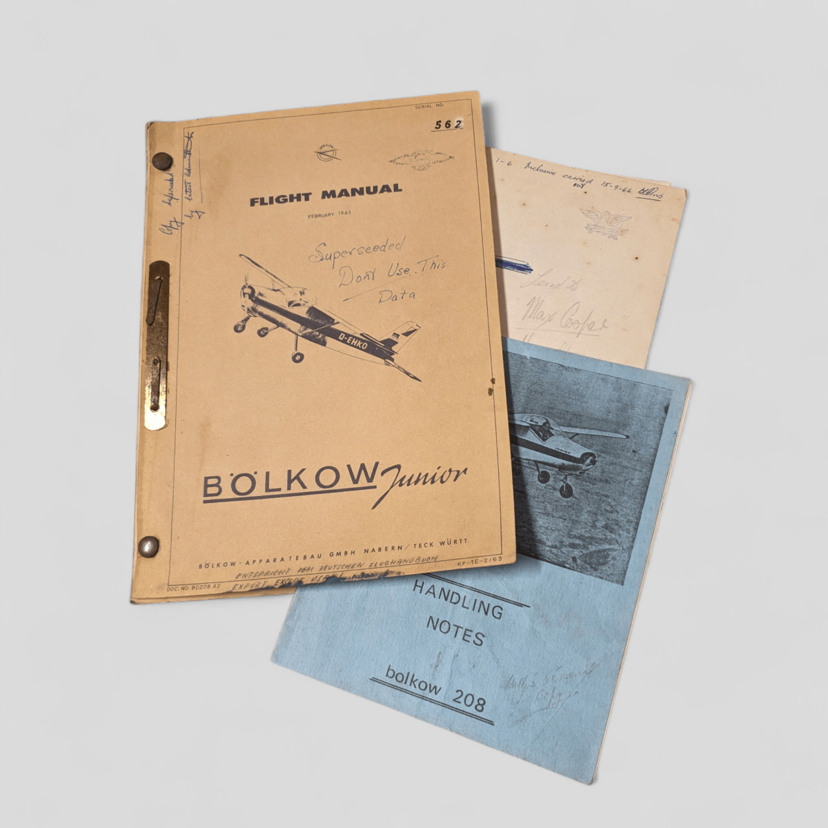 Bölkow Junior Flight Manual (1963) & Handling Notes Bolkow 208 - Books Worth Keeping