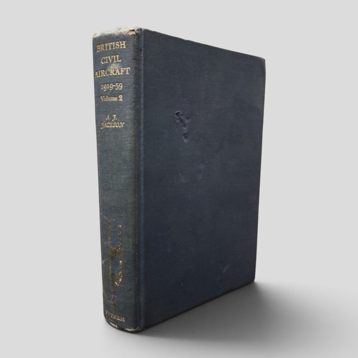 British Civil Aircraft 1919–59 Volume 2 by A. J. Jackson — actual used copy, front cover and spine