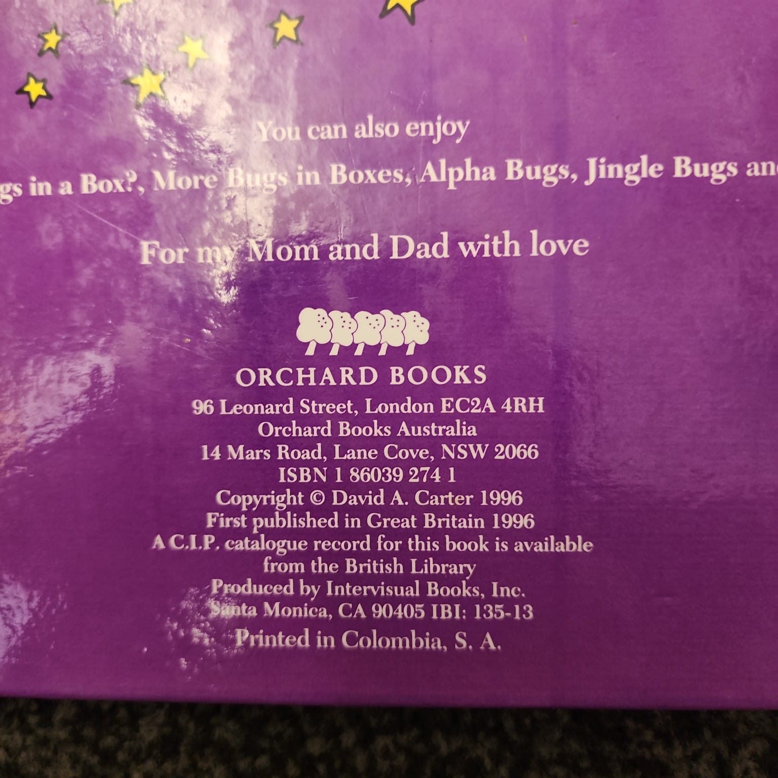 Bugs That Go Bump in the Night by David A. Carter - publication details
