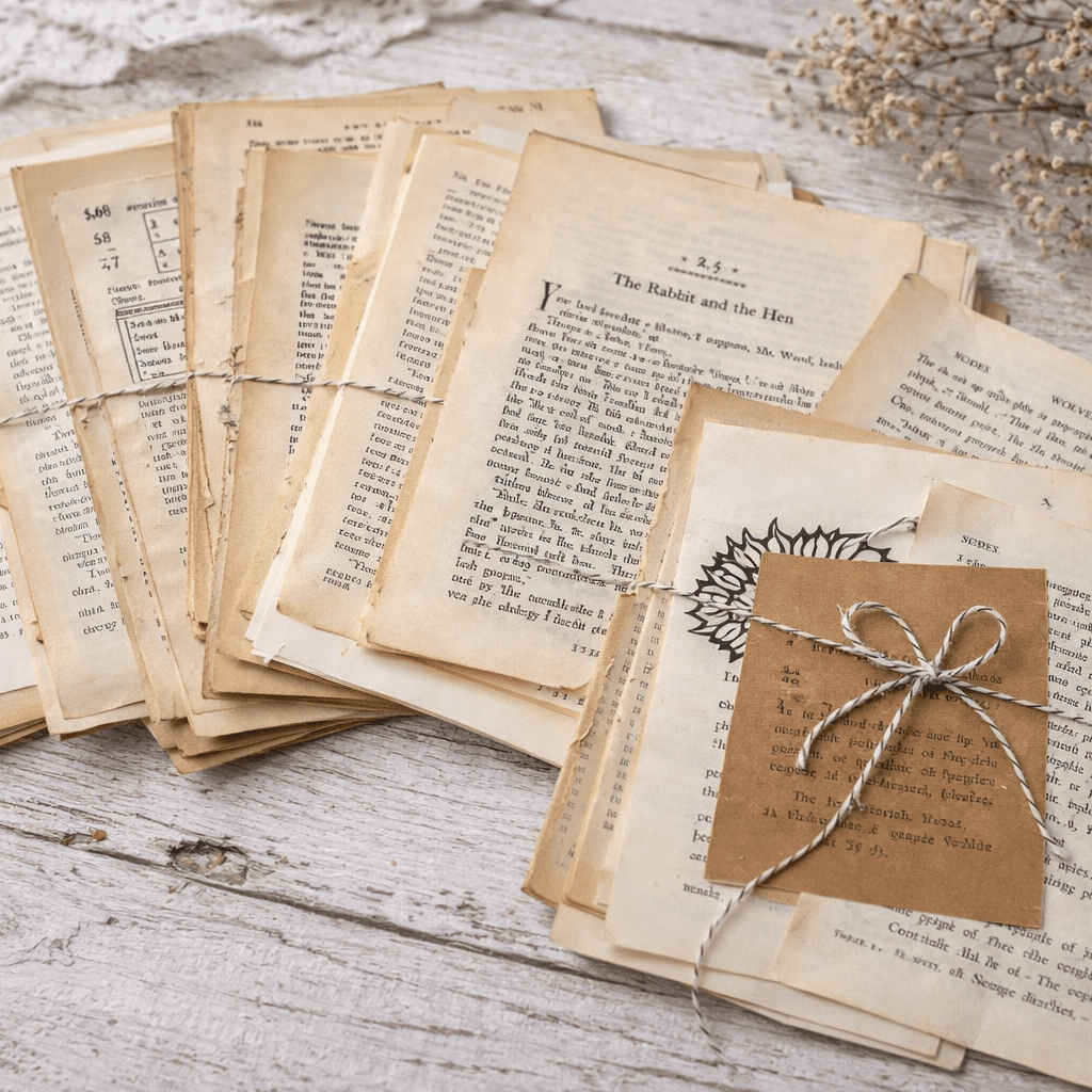 Bundle of 50 Old Book Pages for Junk Journals - Books Worth Keeping