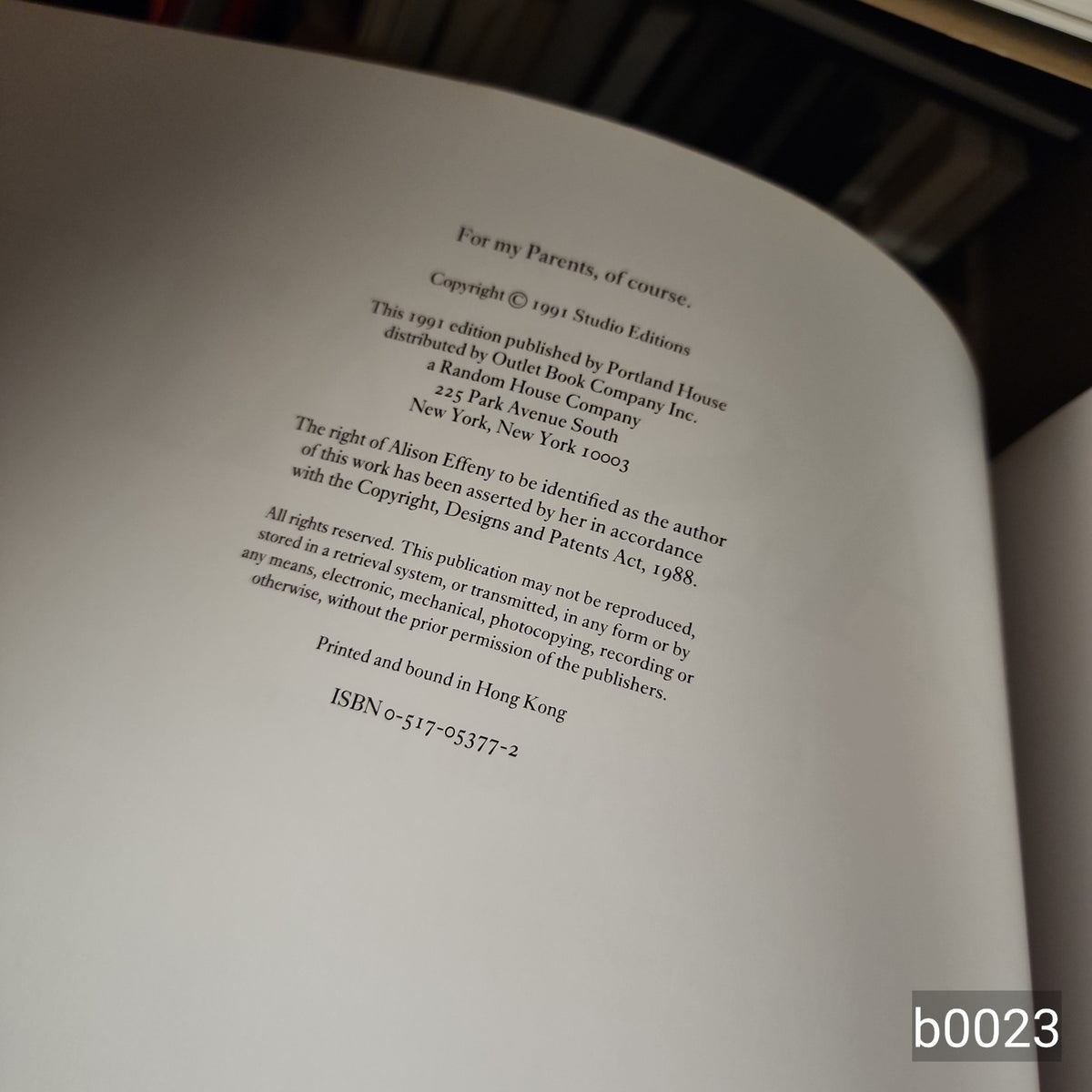 Cassatt: The Masterworks by Alison Effeny copyright page and ISBN