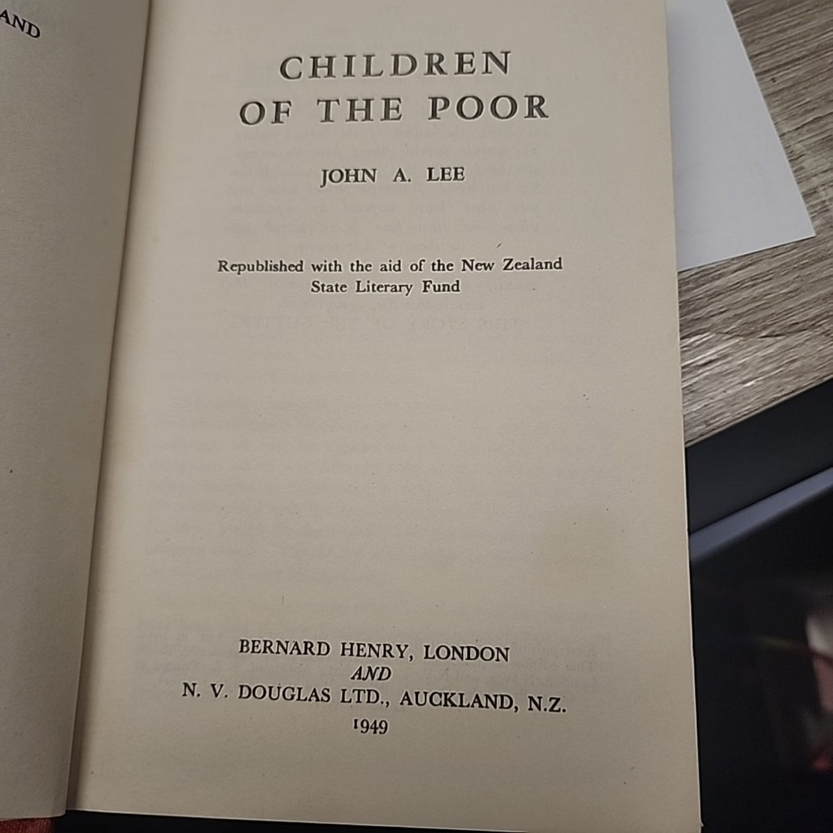Children of the Poor by John A. Lee title page