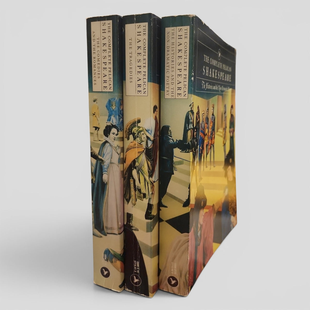 Three-volume boxed set of The Complete Pelican Shakespeare edited by Alfred Harbage