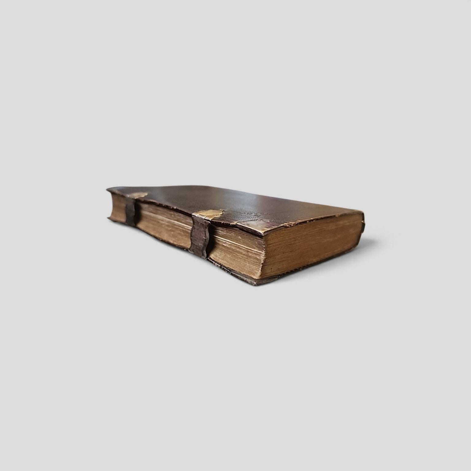 Antique English Version of the Polyglott Bible, gilt page edges and metal clasps