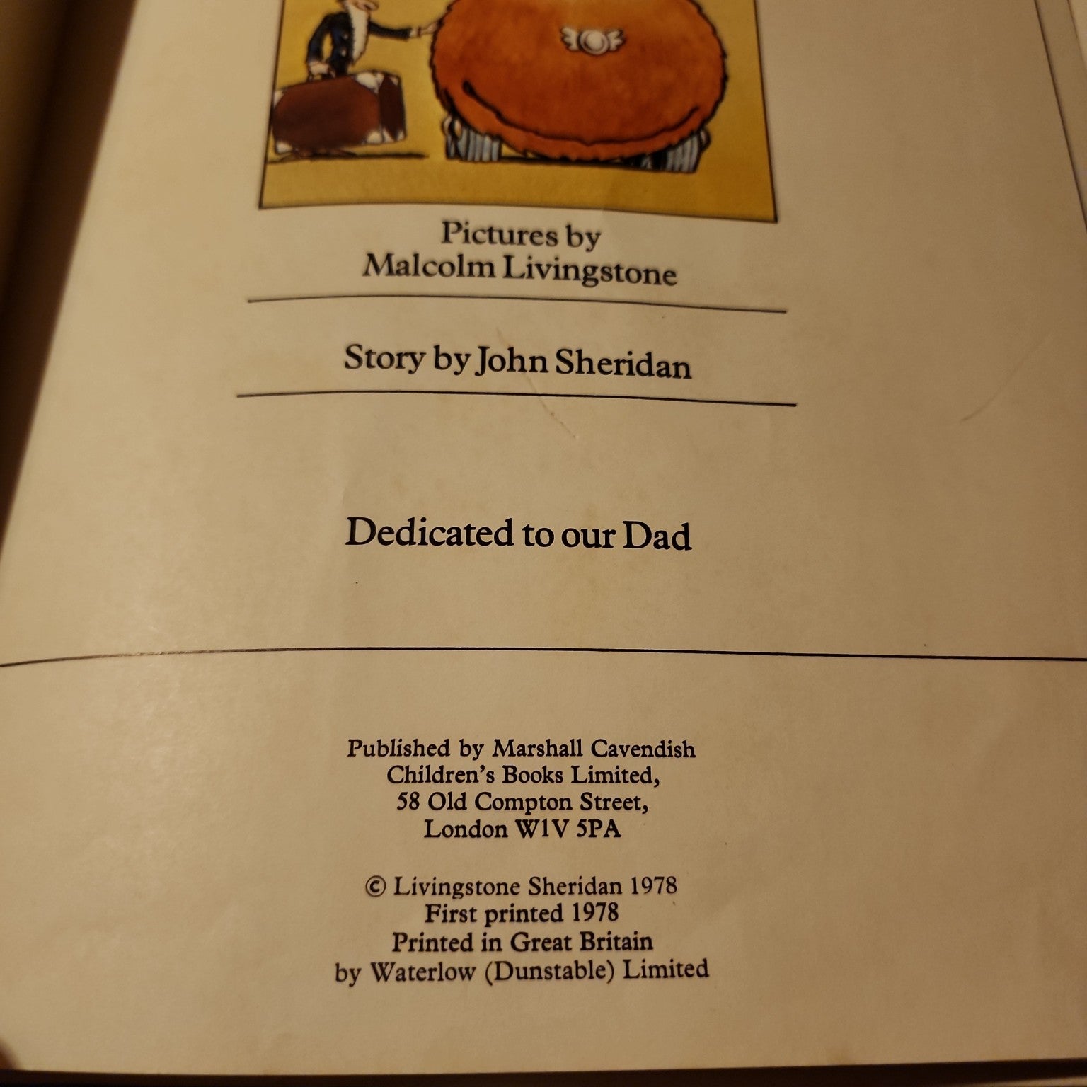 Eric and the Lost Planes copyright page showing Marshall Cavendish, first printed 1978