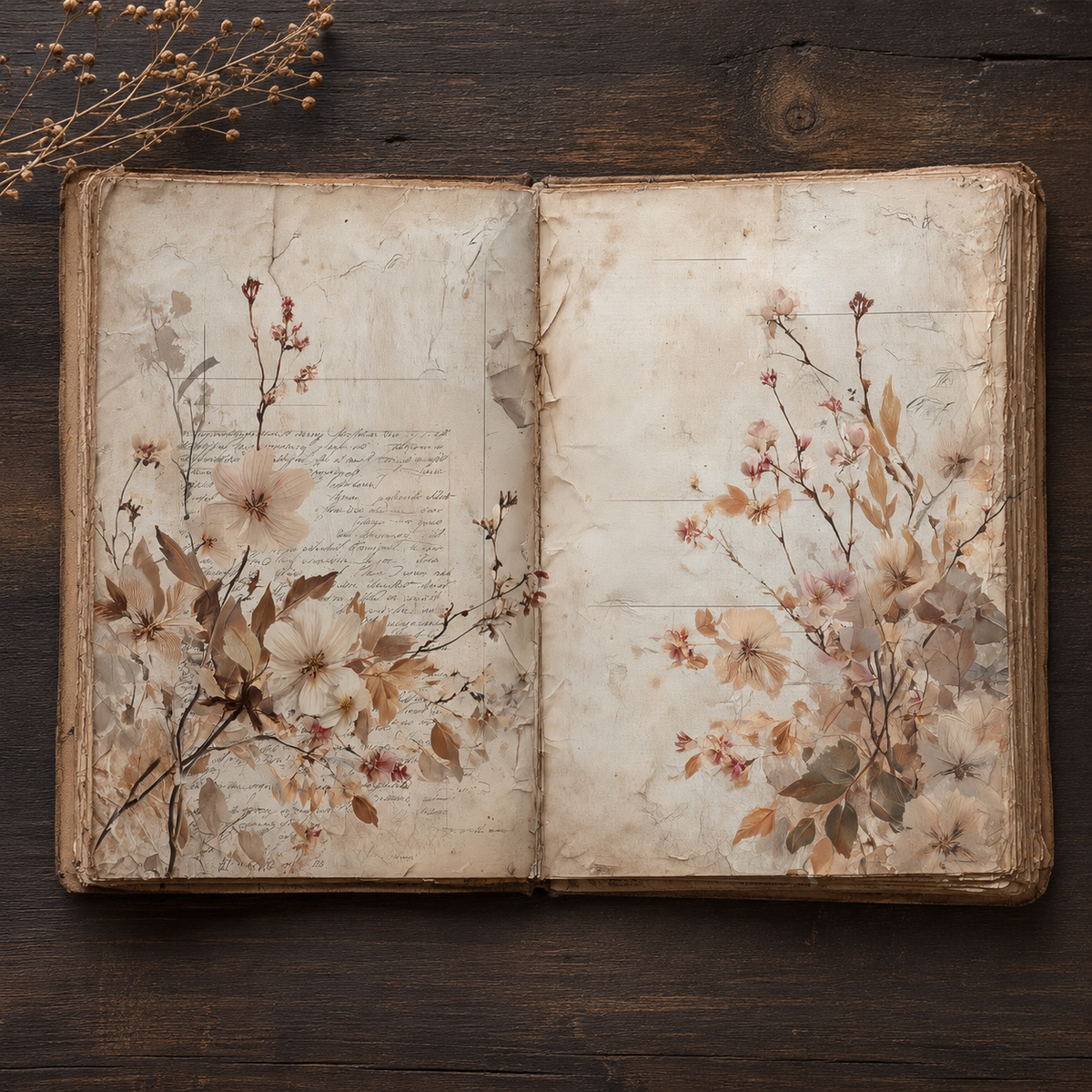 Printable Floral Journal Page Bundle – 60 Pages