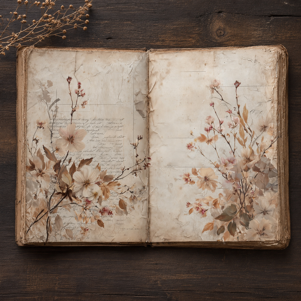 Printable Floral Journal Page Bundle – 60 Pages