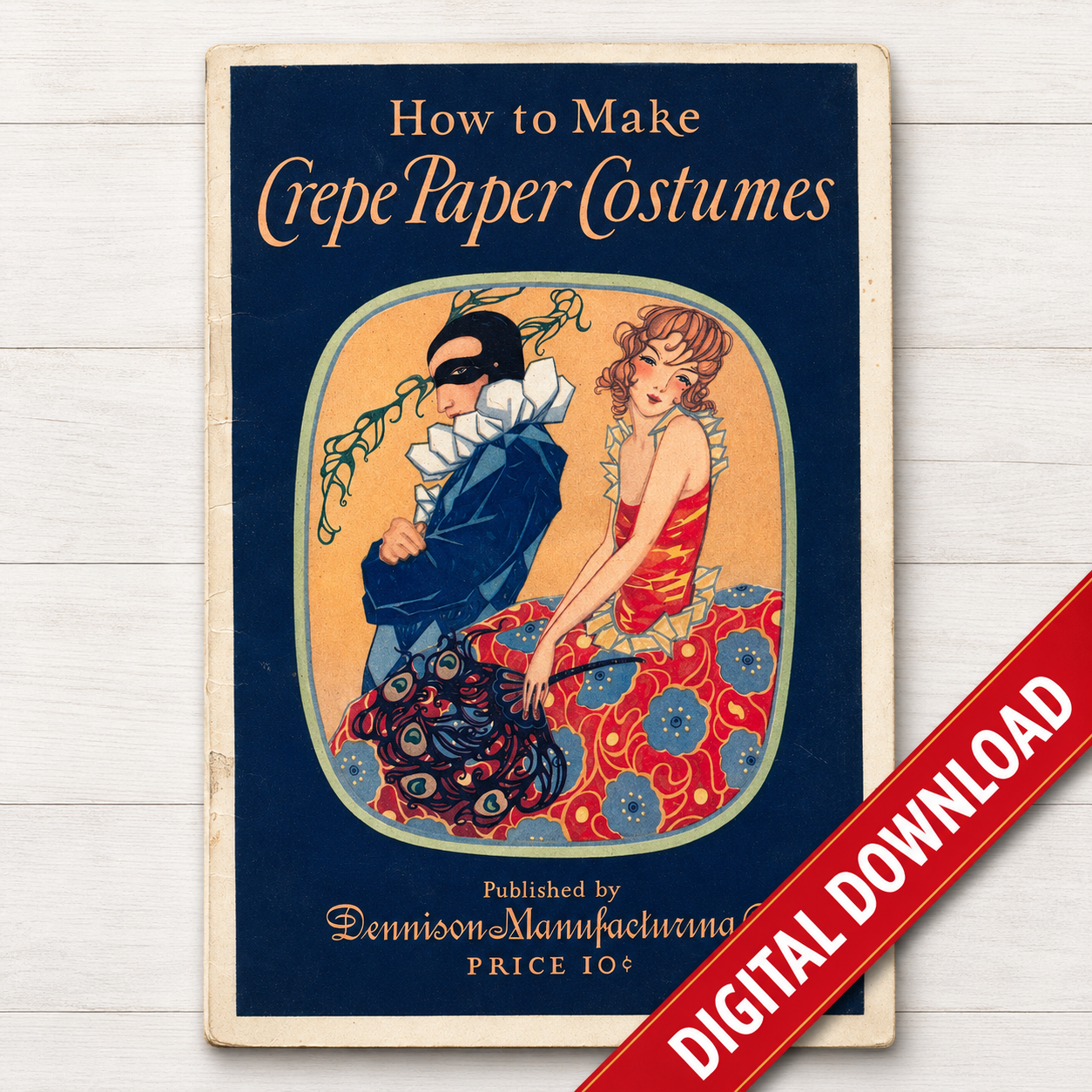 How to Make Crepe Paper Costumes – 1925 Vintage Craft Book | Digital Download