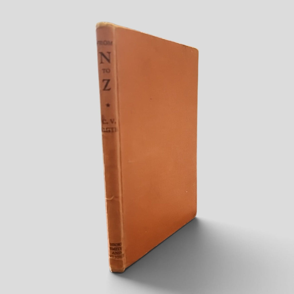 From N to Z by C. V. Smith orange cloth hardcover