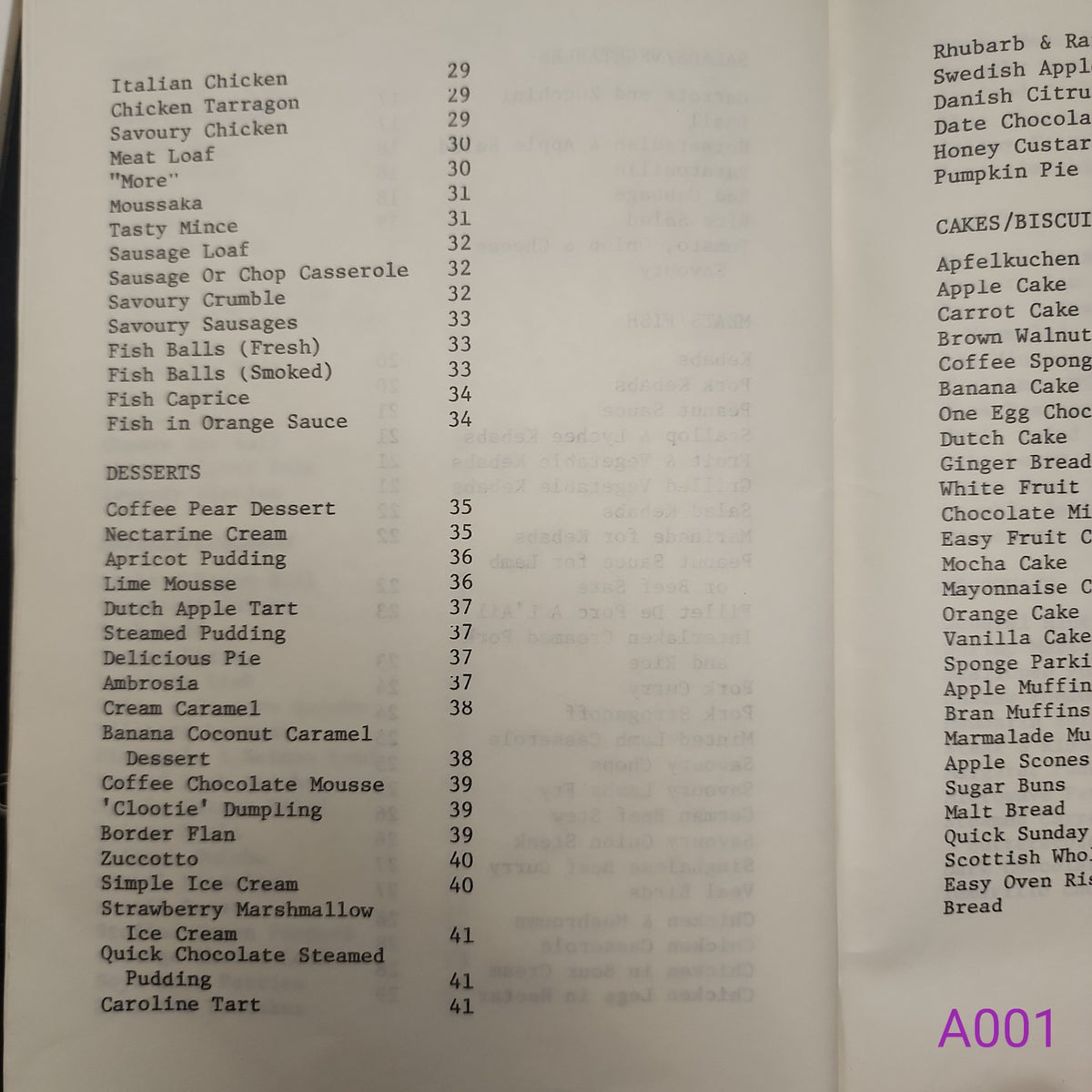 From the Parish Pantry index page desserts cakes biscuits