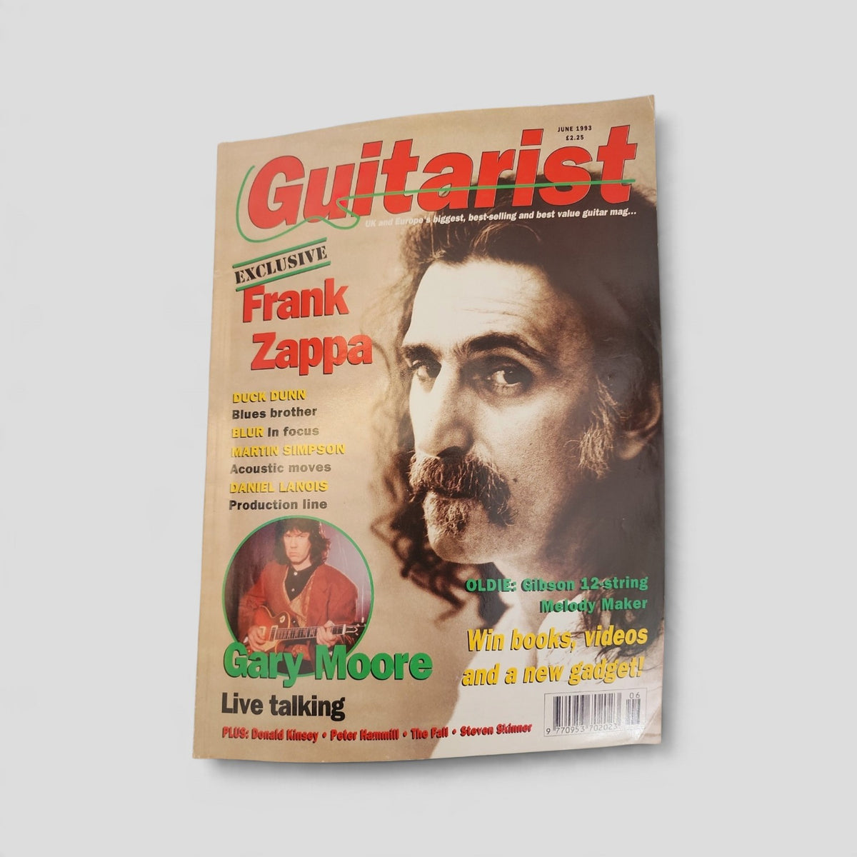 Guitarist Magazine — June 1993: Frank Zappa / Gary Moore — front cover