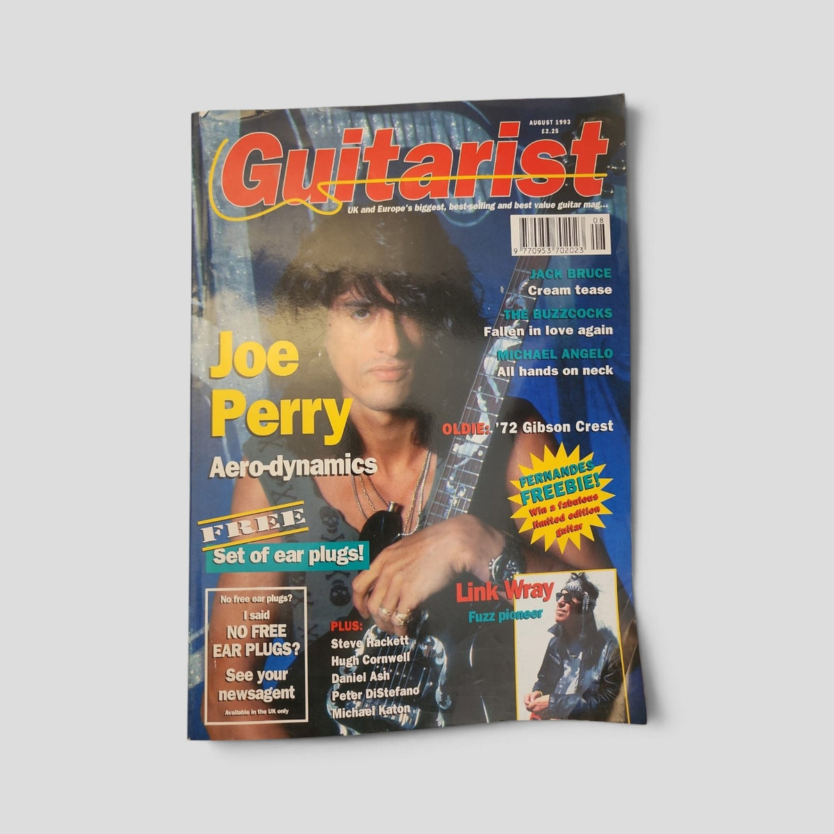 Guitarist Magazine — August 1993: Joe Perry / Aerosmith — front cover