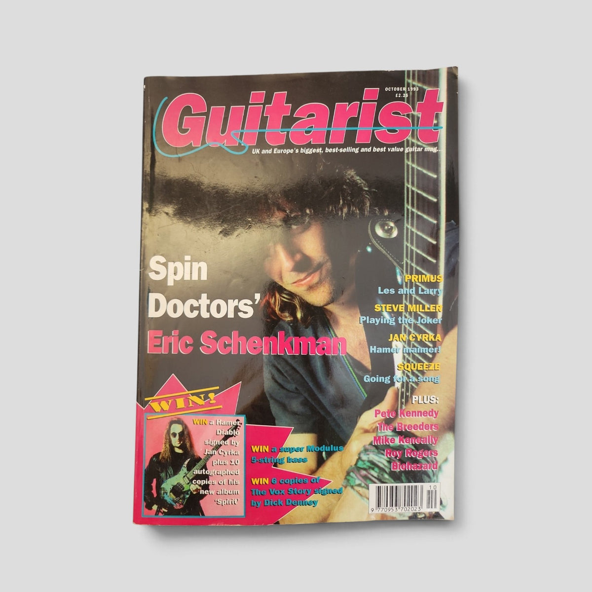 Guitarist Magazine — October 1993: Eric Schenkman / Spin Doctors — front cover
