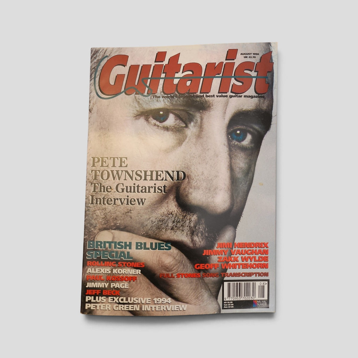 Guitarist Magazine — August 1994: Pete Townshend / British Blues Special — front cover