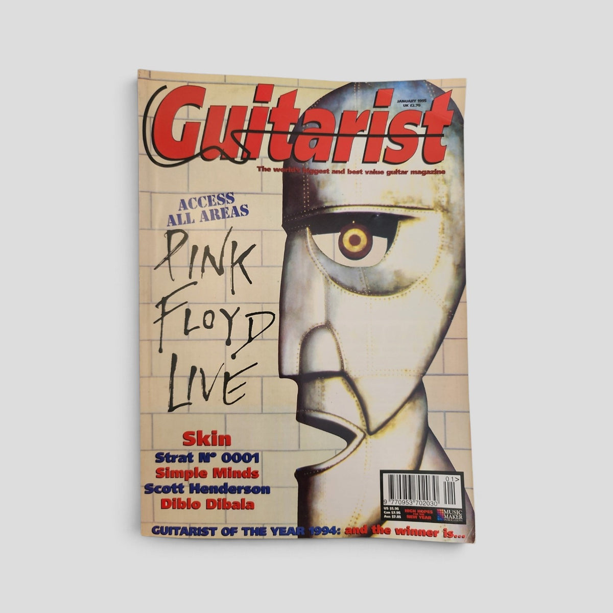 Guitarist Magazine — January 1995: Pink Floyd Live — front cover