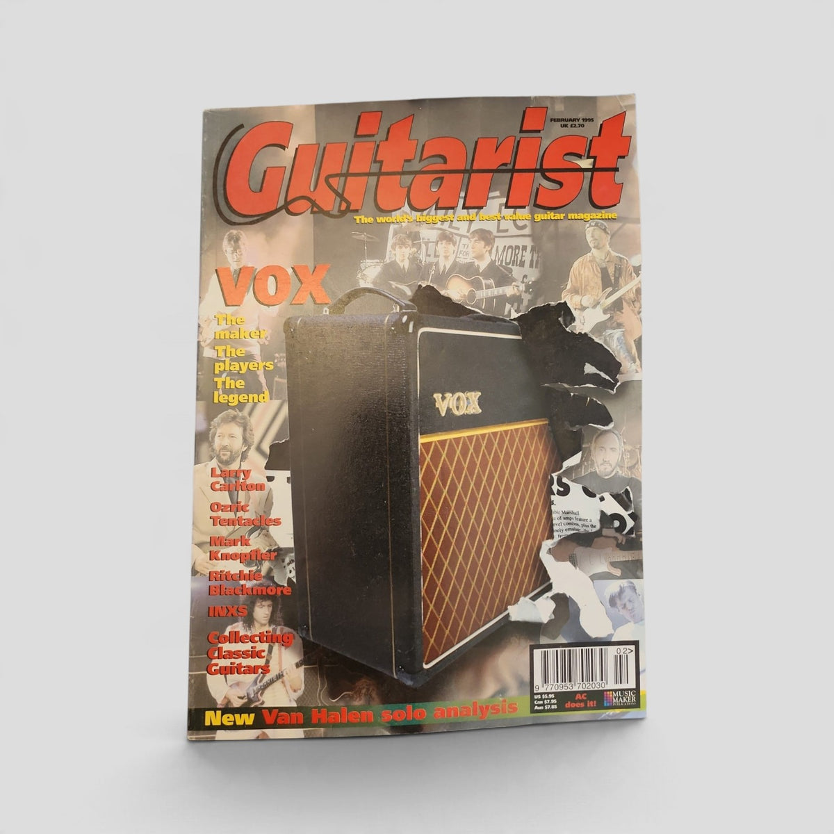 Guitarist Magazine — February 1995: Vox Amplifiers — front cover