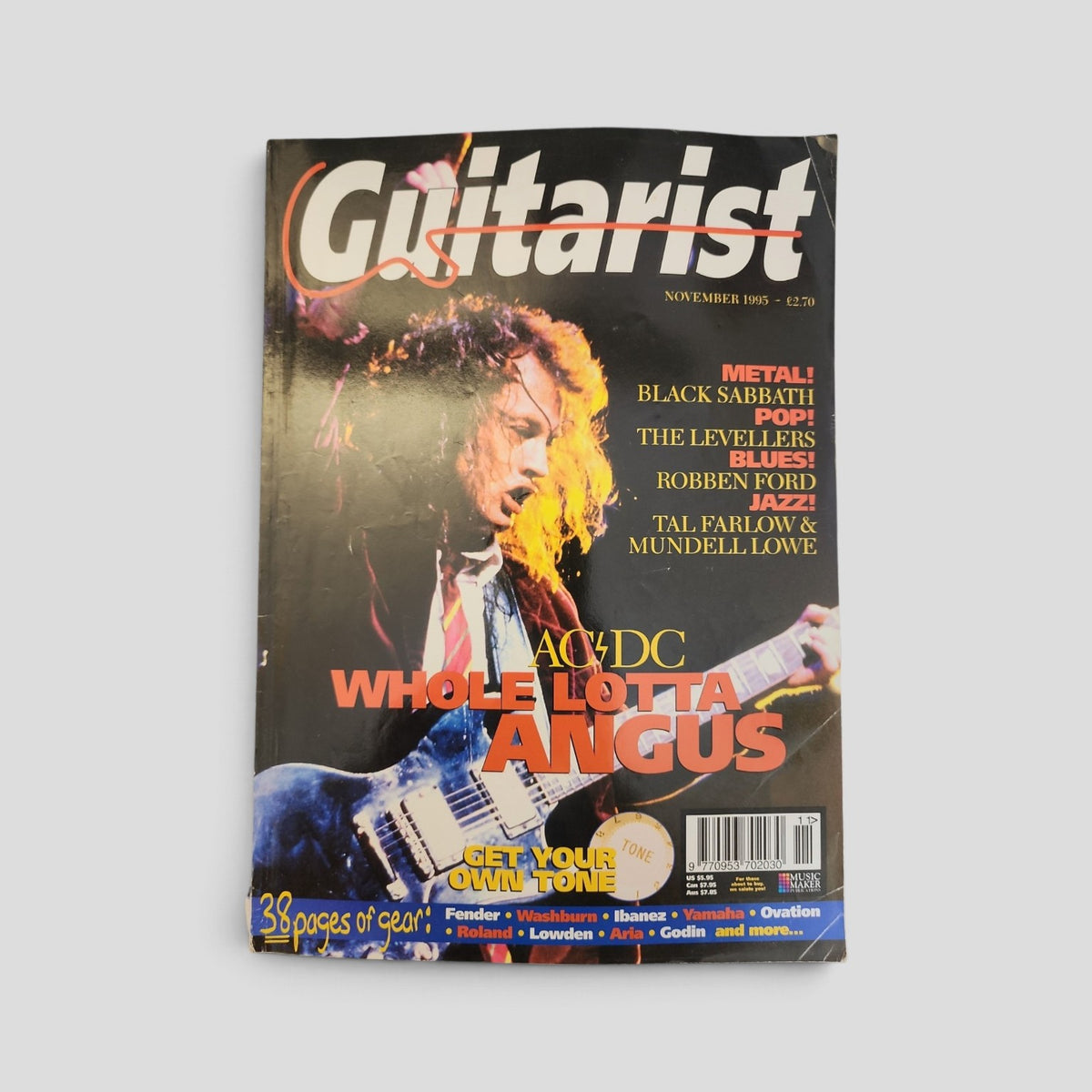 Guitarist Magazine — November 1995: Angus Young / AC/DC — front cover