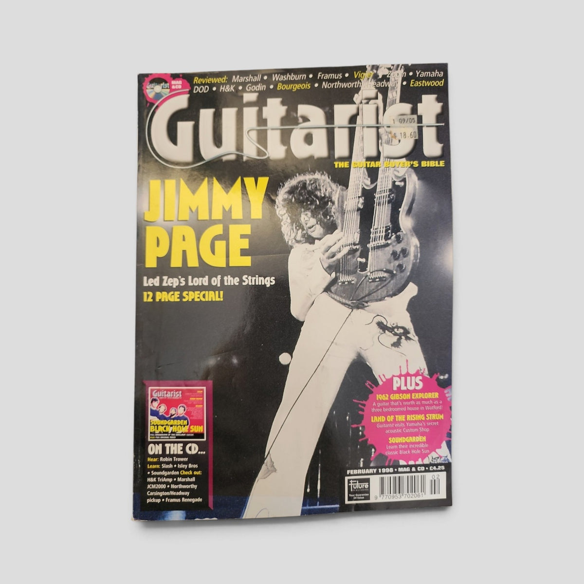 Guitarist Magazine — February 1998: Jimmy Page — front cover