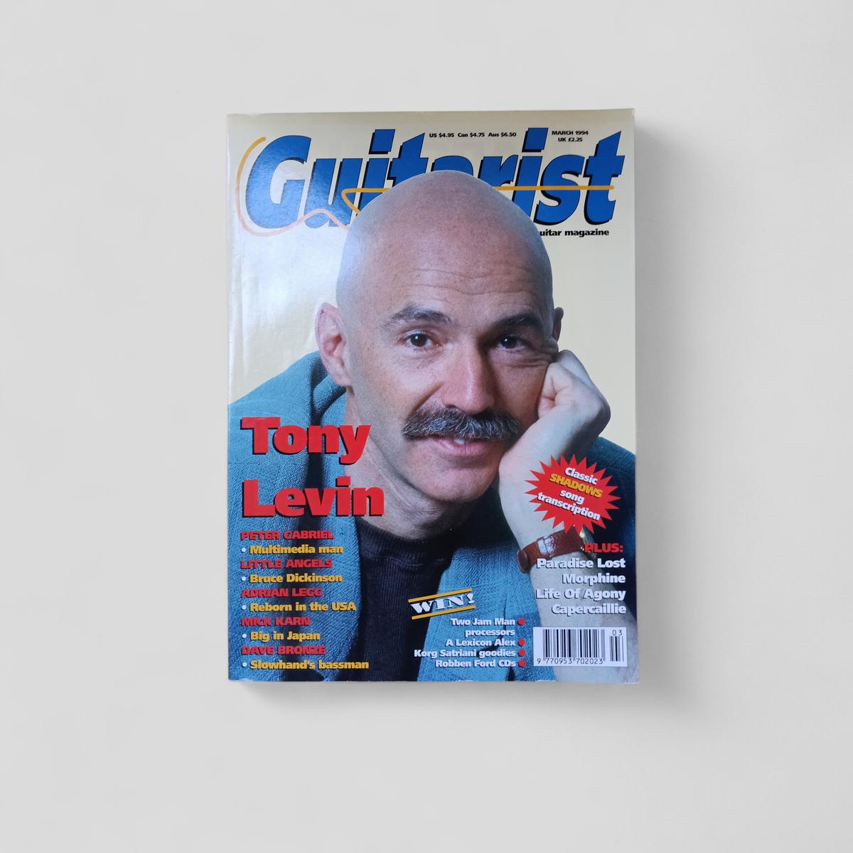 Guitarist Mag 1994 March TONY LEVIN/Little Angels/Mick Karn/Paradise Lost - Books Worth Keeping