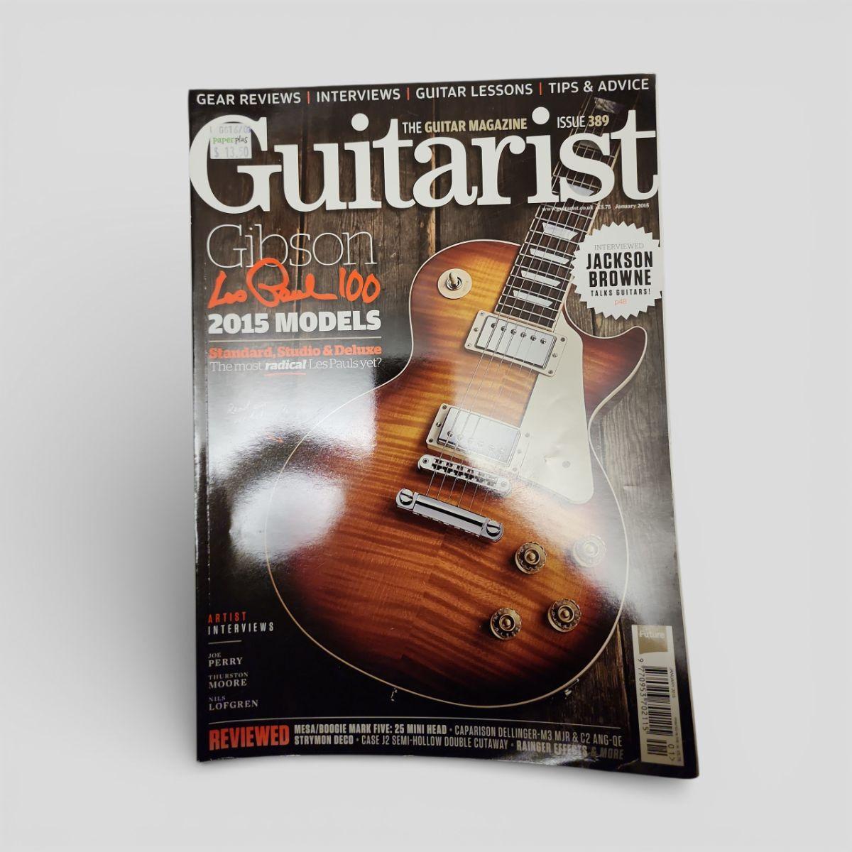 Guitarist Magazine Issue 389 Jan 2015 Les Paul Avalon Caparison EBS Gibson Laney - Books Worth Keeping