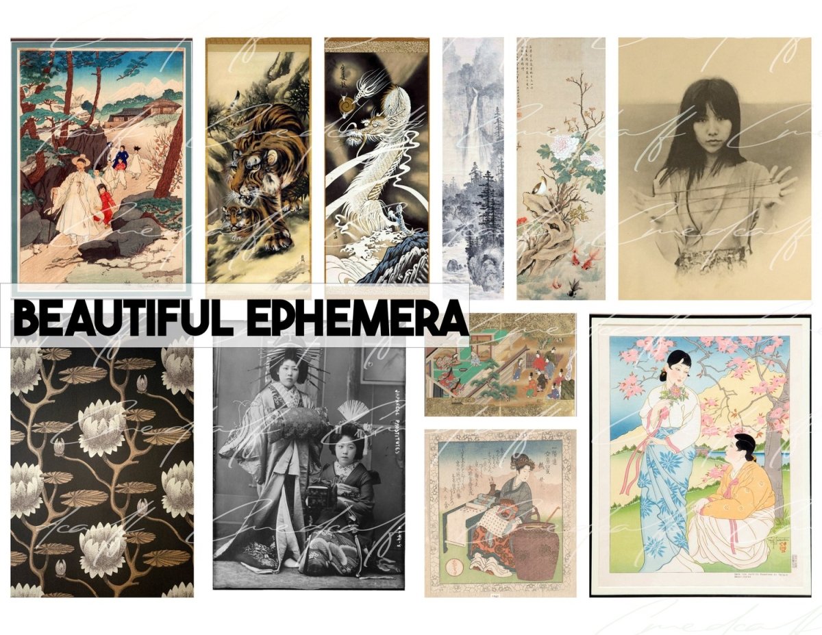 Huge Japanese Theme Digital Junk Journal Kit (A4) - Books Worth Keeping