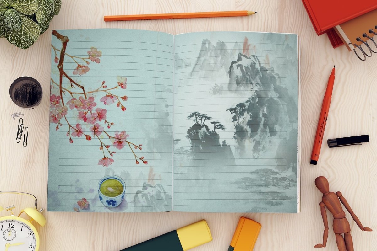 Huge Japanese Theme Digital Junk Journal Kit (A4) - Books Worth Keeping