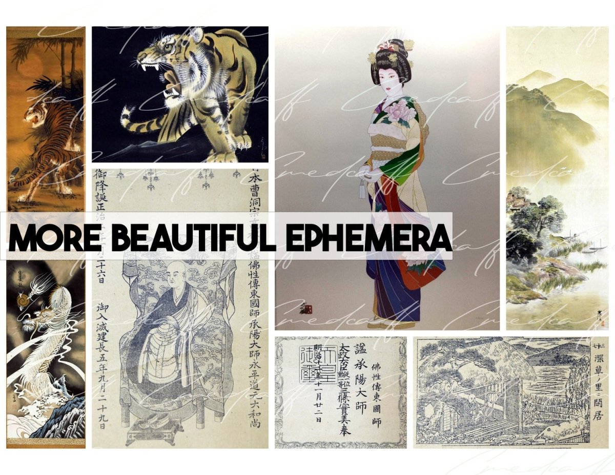 Huge Japanese Theme Digital Junk Journal Kit (A4) - Books Worth Keeping