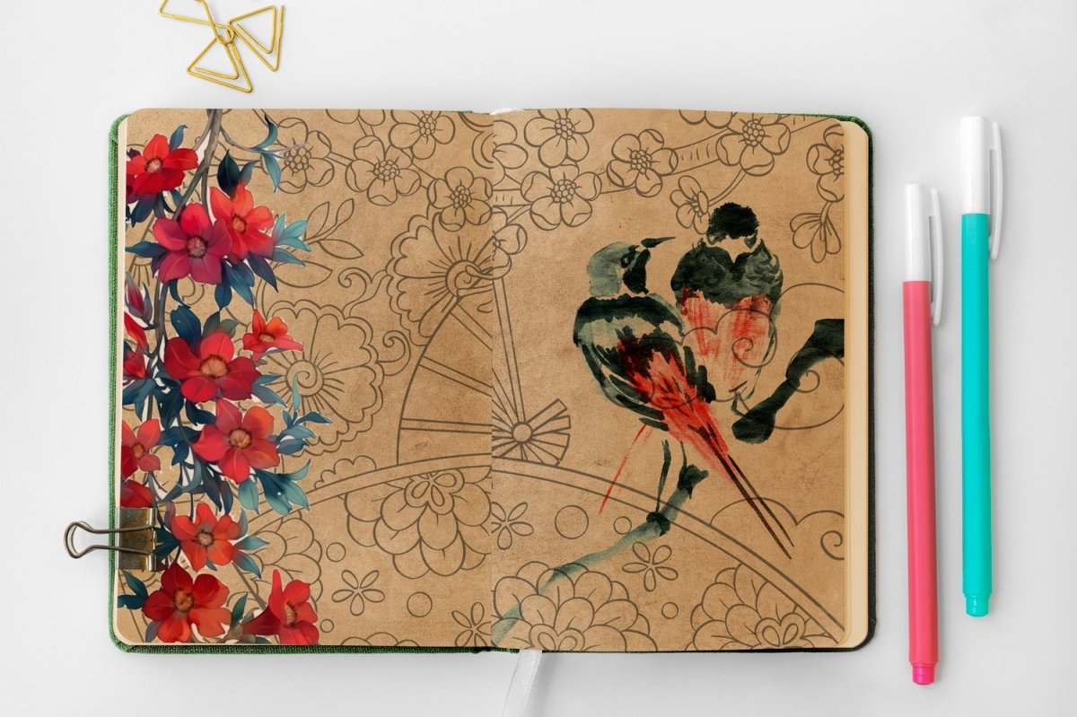 Huge Japanese Theme Digital Junk Journal Kit (A4) - Books Worth Keeping