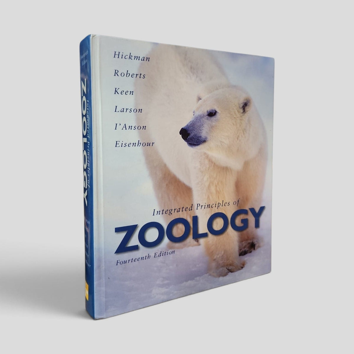 Integrated Principles of Zoology, 14th edition, by Hickman and coauthors – polar bear hardcover front cover