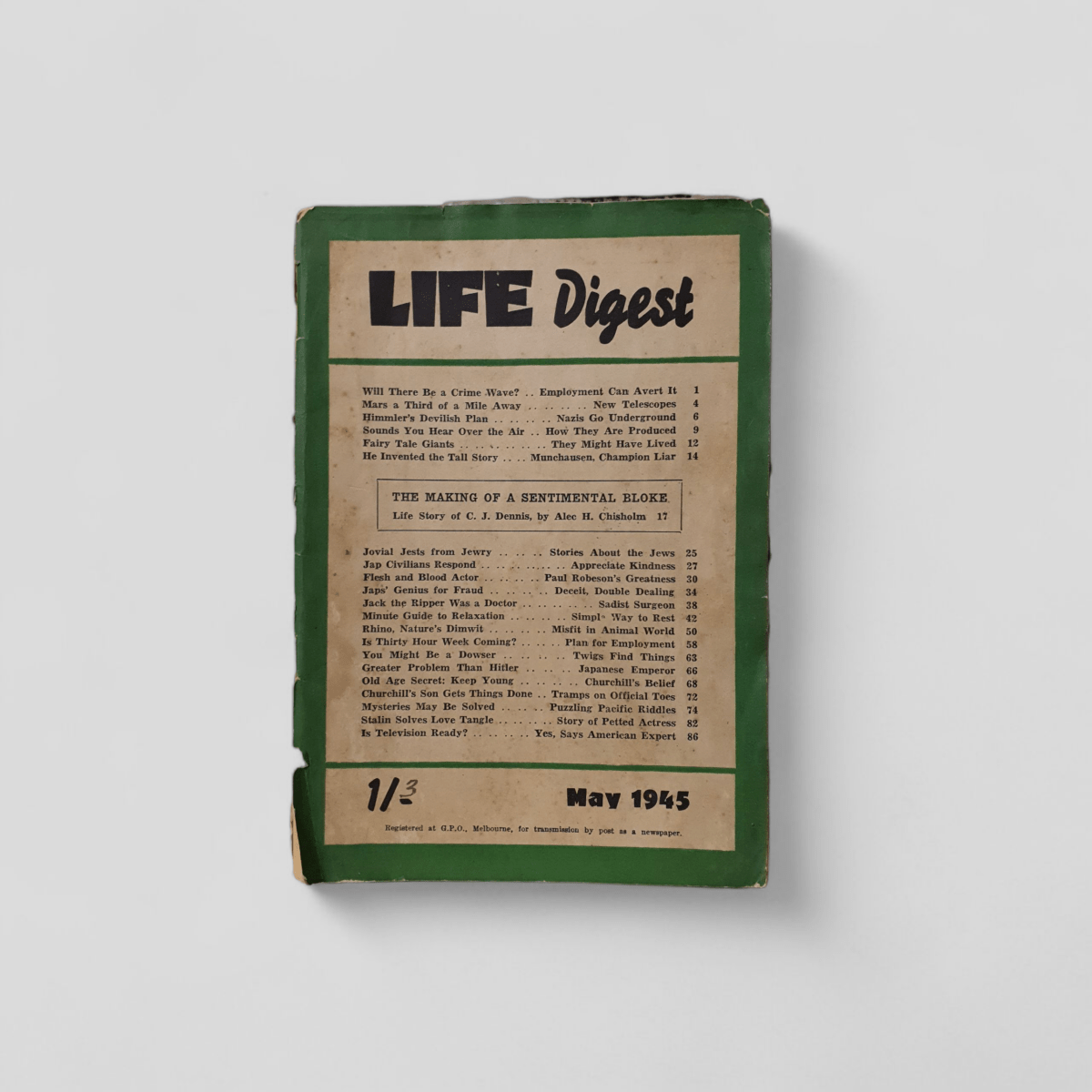 Life Digest May 1945 - Books Worth Keeping