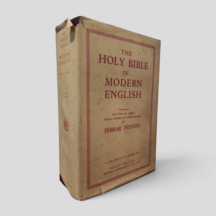 Ferrar Fenton Holy Bible in Modern English, worn dust jacket