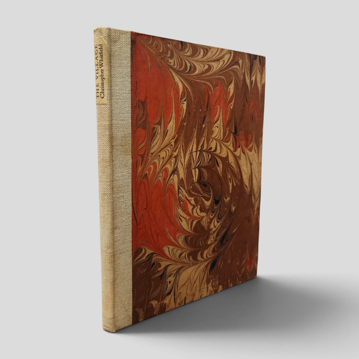 Original front cover of The Village and Other Poems by Christopher Whitfield, signed limited edition No.11