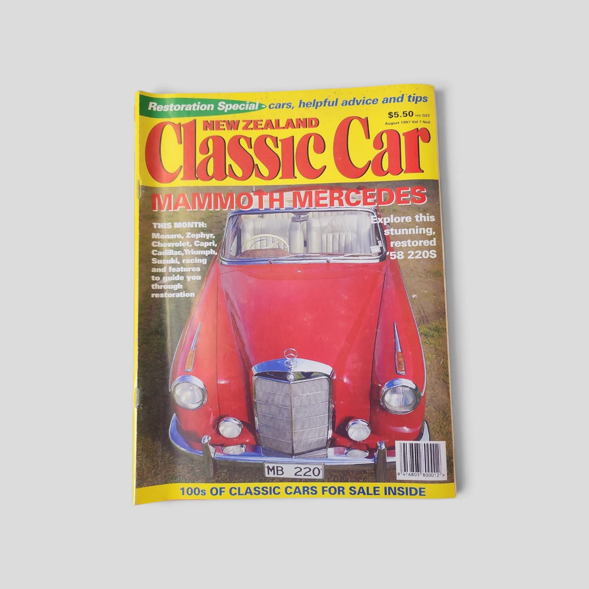 New Zealand Classic Car – August 1997 actual cover